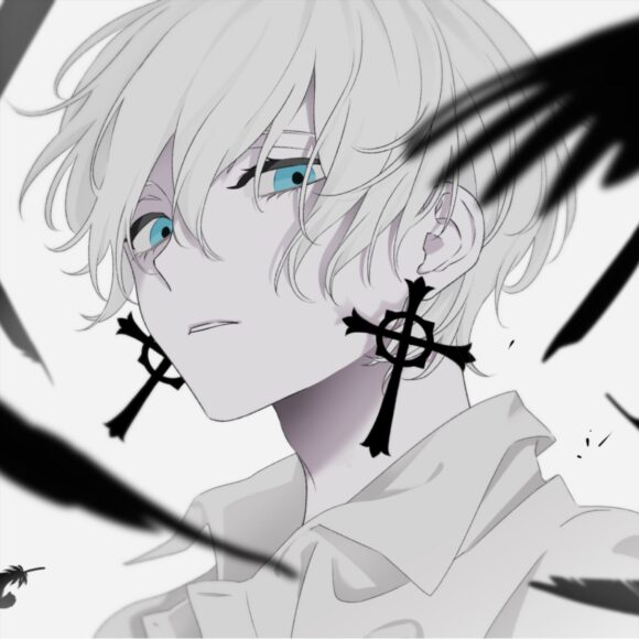 Avatar ngầu anime đen trắng