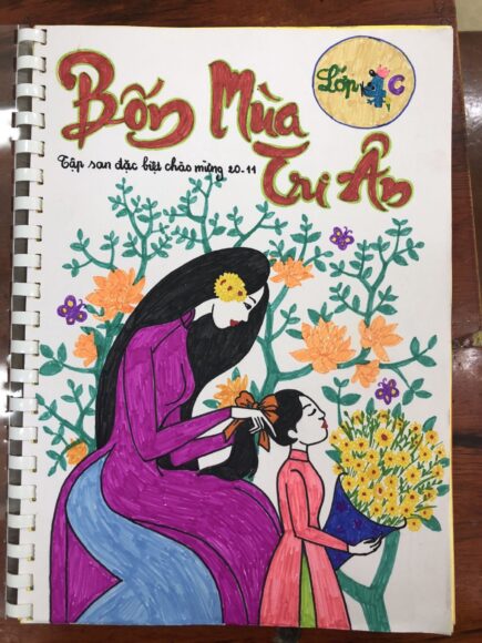cách làm tập san 20 11 chủ đề 4 màu tri ân