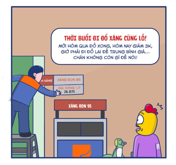 Hình ảnh đổ xăng thời buổi đi đổ xăng cũng lỗ
