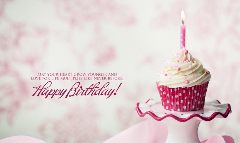 hình Happy Birthday màu hồng