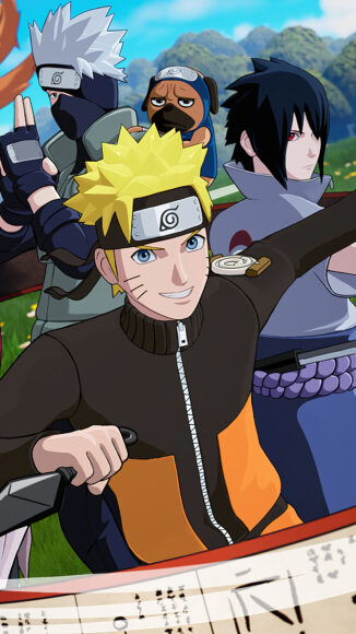 hình nền Naruto 4k cười tươi cùng bạn bè