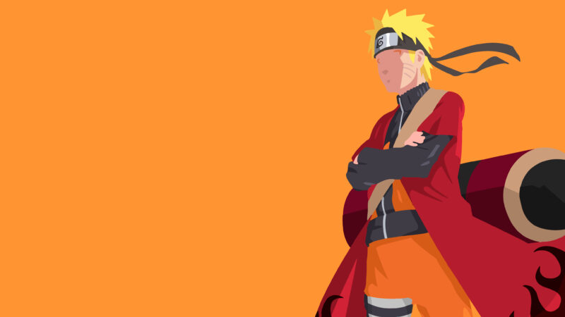 Hình nền Naruto 4K nền cam
