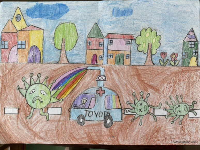 Vẽ tranh ô tô mơ ước đẹp đơn giản