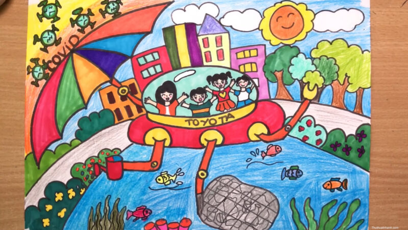 Vẽ tranh ô tô mơ ước đẹp nhất