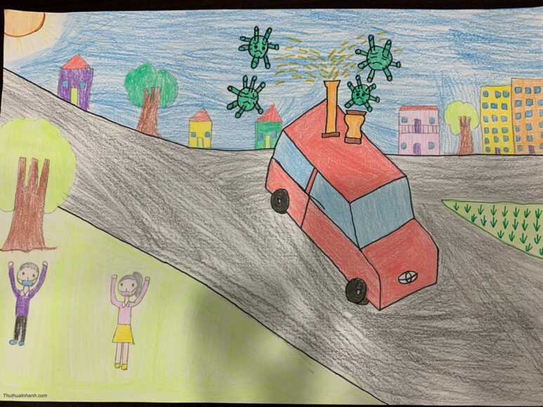 Vẽ tranh ô tô mơ ước đơn giản