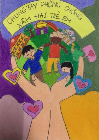 vẽ tranh phòng chống xâm hại trẻ em cực đẹp
