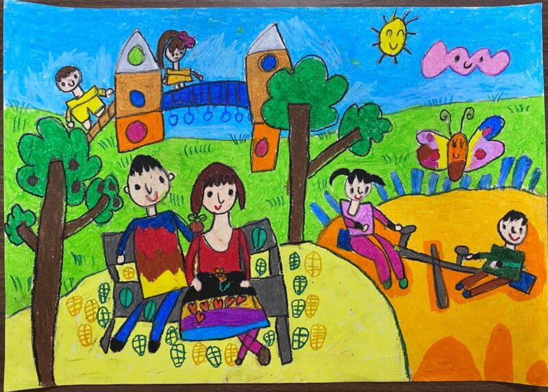 Vẽ tranh ý tưởng trẻ thơ đẹp