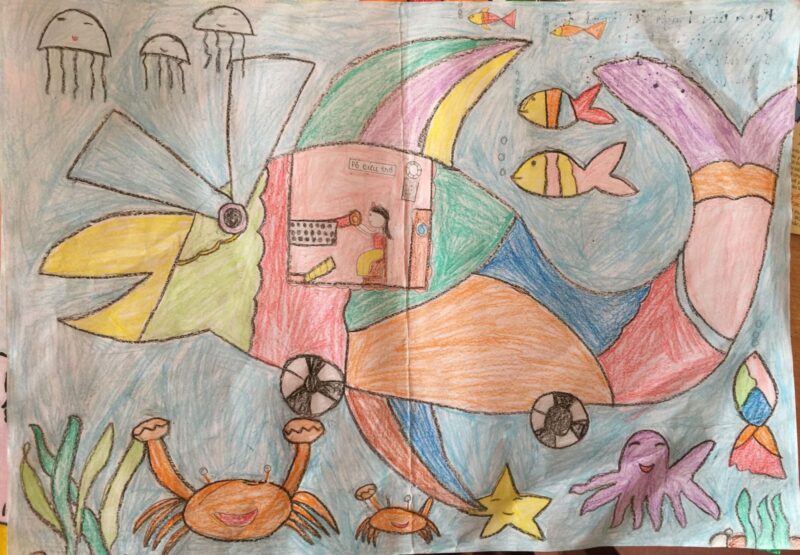 Vẽ tranh ý tưởng trẻ thơ độc đáo