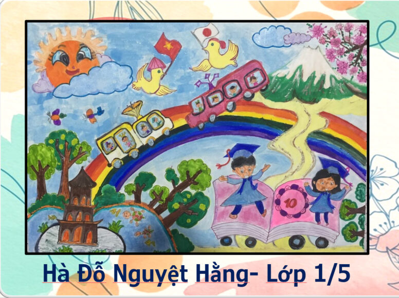 Vẽ tranh ý tưởng trẻ thơ về chiếc xe mơ ước đẹp