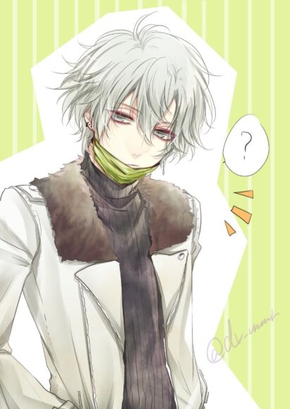 ảnh anime nam tóc trắng buồn