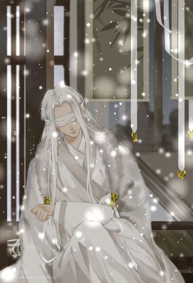 ảnh anime nam tóc trắng cổ trang