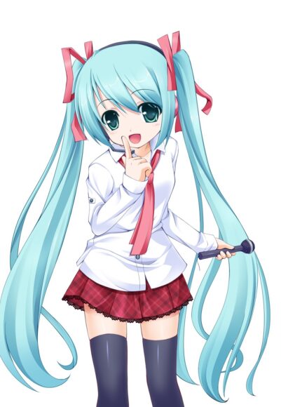 ảnh Miku cầm mic