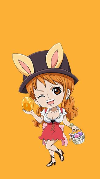 ảnh nami chibi đi chợ dễ thương