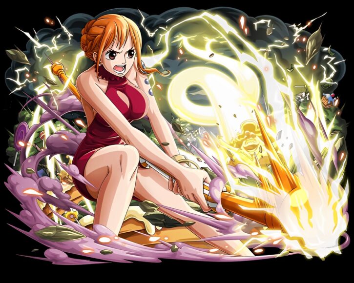 ảnh nami đập vỡ cây đuốc