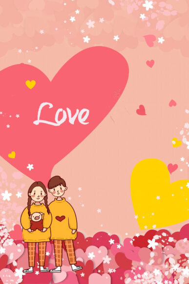 ảnh nền love cực cute