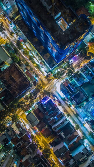 Ảnh thành phố Hồ Chí Minh chụp ảnh từ trên cao nhìn xuống