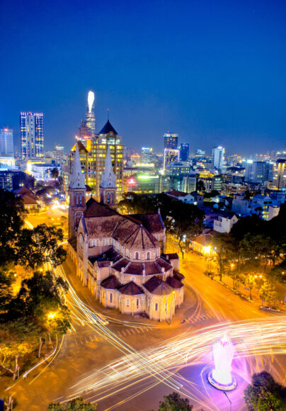 Ảnh thành phố Hồ Chí Minh nhà thờ lớn về đêm