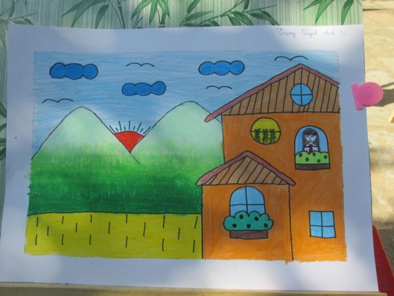 Cách vẽ ngôi nhà 2 tầng