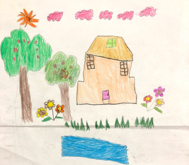 Cách vẽ ngôi nhà đơn giản của bé