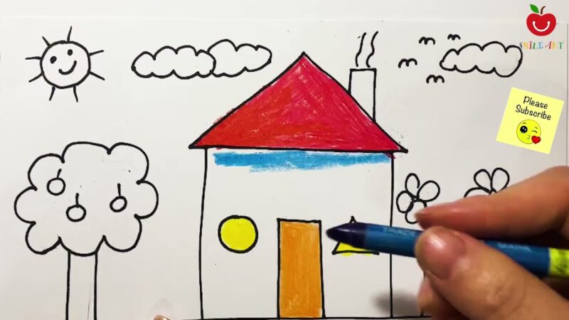 Cách vẽ ngôi nhà đơn giản nhất
