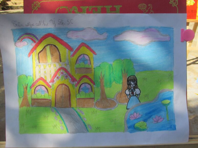 Cách vẽ ngôi nhà lâu đài