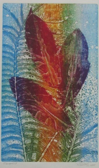 cách vẽ tranh in hoa lá ấn tượng đẹp