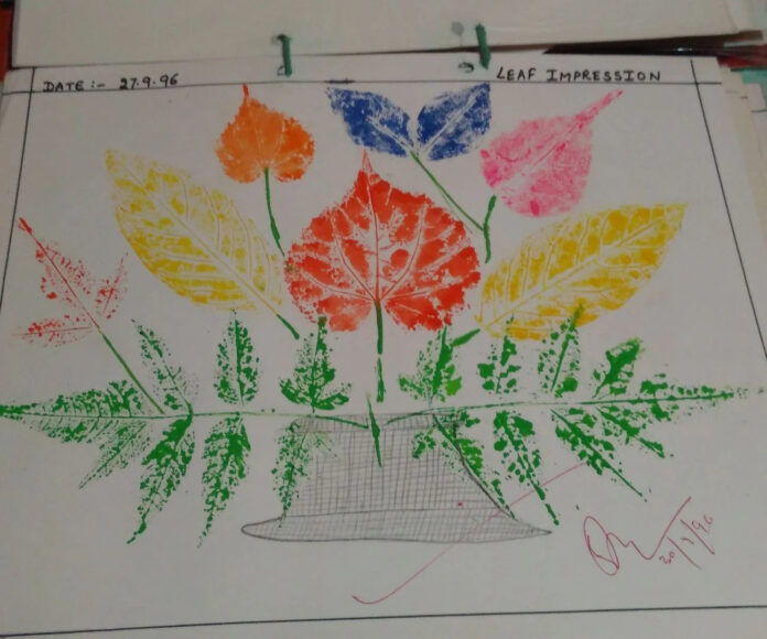 cách vẽ tranh in hoa lá các loại lá