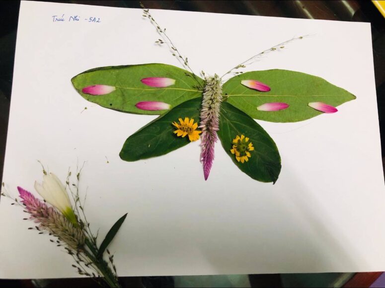 Cách vẽ tranh in hoa lá chân thật