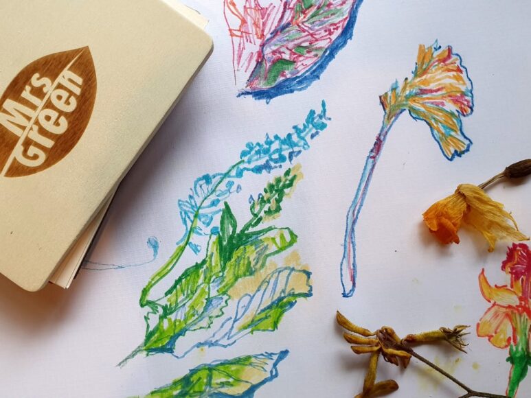 cách vẽ tranh in hoa lá hoa loa kèn