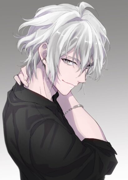 Hình ảnh anime nam tóc trắng ngầu đẹp