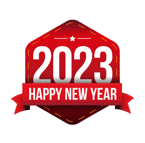 Hình ảnh chúc mừng năm mới 2023 đẹp nét vector