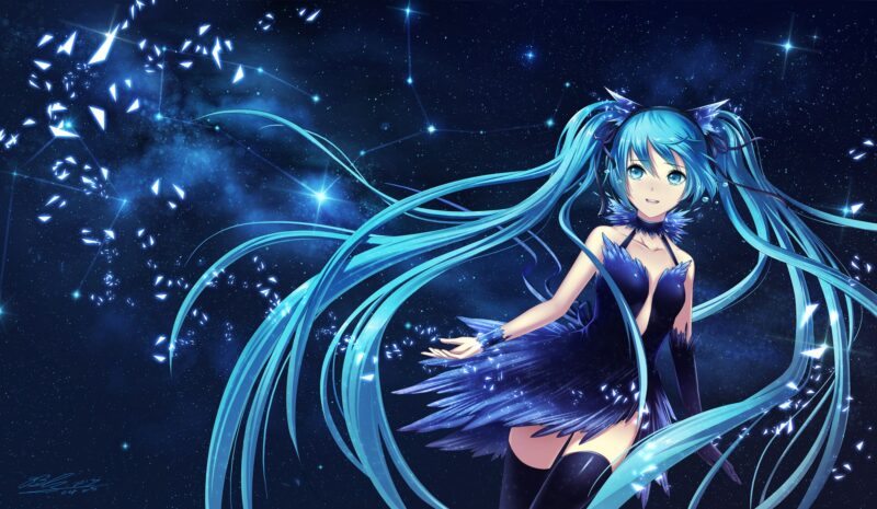 Hình ảnh Miku anime tóc xanh