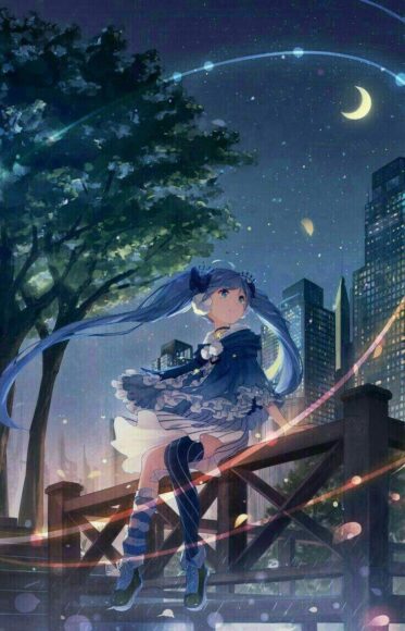 hình ảnh Miku trong đêm