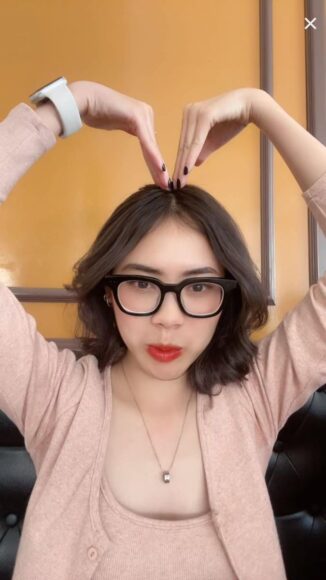 hình ảnh Ngọc Matcha làm hình trái tim