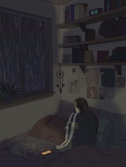 hình ảnh nhớ người yêu không ngủ được