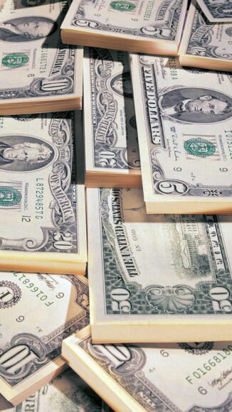 Hình ảnh tiền Đô nhiều mệnh giá khác nhau