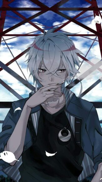 hình anime nam tóc trắng ma mị