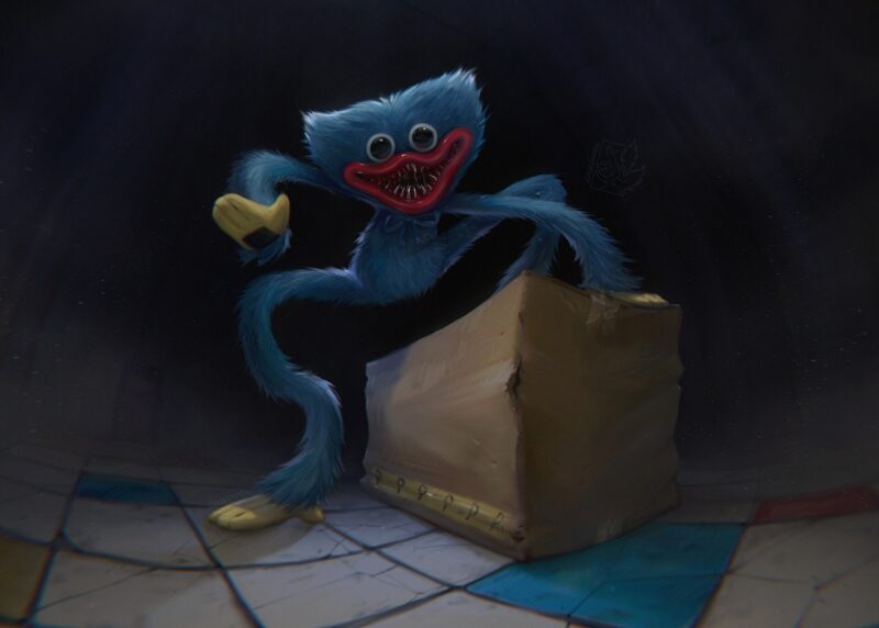 hình Huggy Wuggy tạo dáng