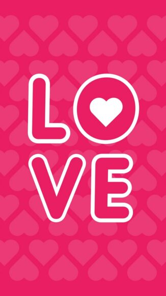 Hình nền Love cute màu hồng