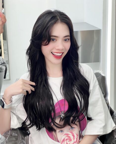 hình Ngọc Matcha cười xinh