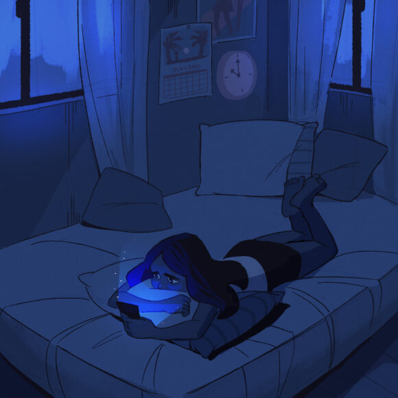 hình nhớ người yêu mất ngủ