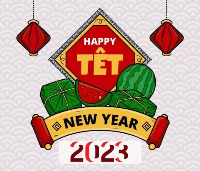 Thiệp chúc mừng năm mới Tết 2023 Quý Mão ấn tượng