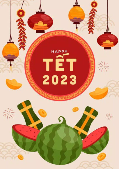 Thiệp chúc mừng năm mới Tết 2023 Quý Mão cực kỳ đẹp