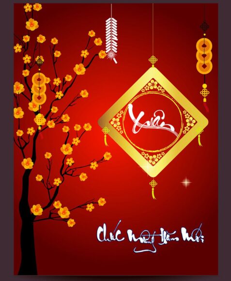 Thiệp chúc mừng năm mới Tết 2023 Quý Mão đẹp dã man