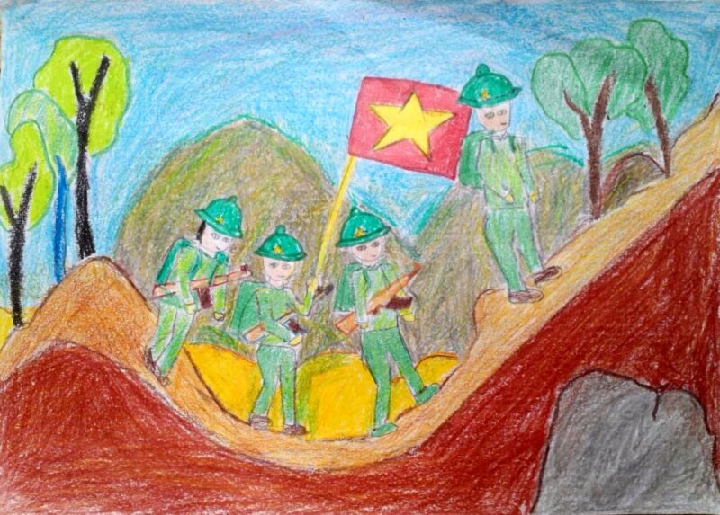 Vẽ tranh 22 12 của học sinh tiểu học