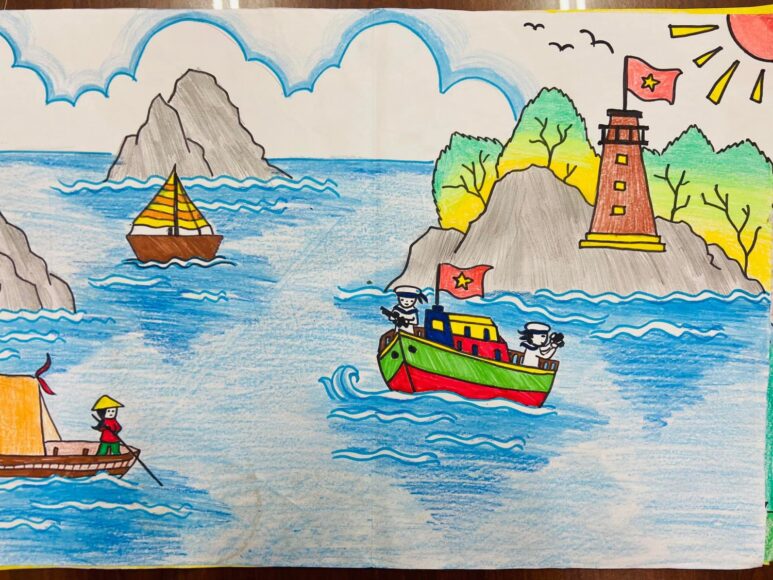 Vẽ tranh 22 12 hình ảnh những chiến sĩ hải quân