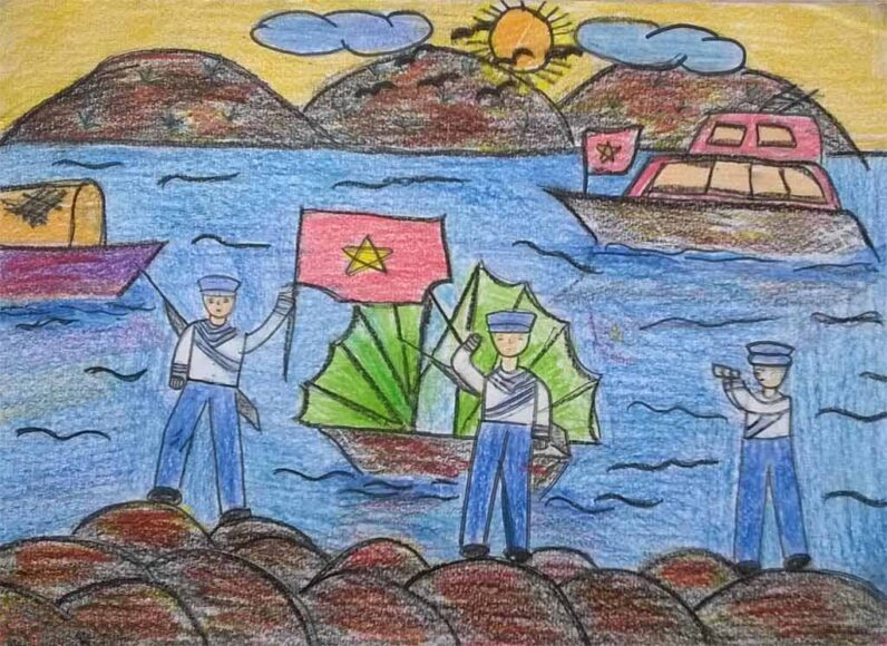 Vẽ tranh chú bộ đội lớp 3