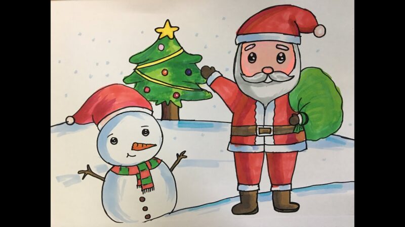 Vẽ tranh Giáng Sinh đẹp