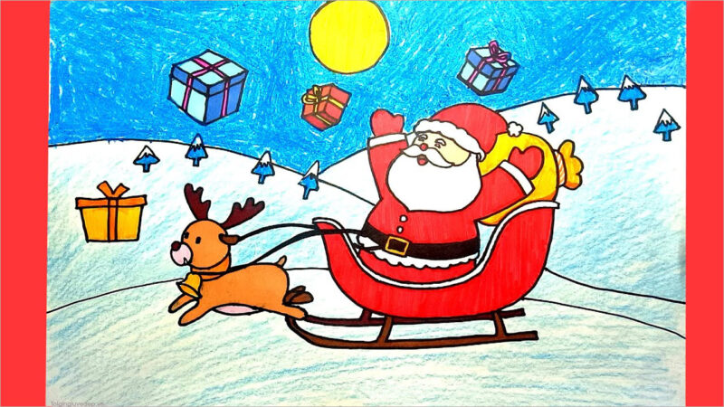 Vẽ tranh Giáng Sinh đẹp quá đi