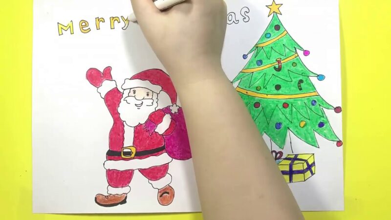 Vẽ tranh Giáng Sinh đơn giản dễ vẽ nhất